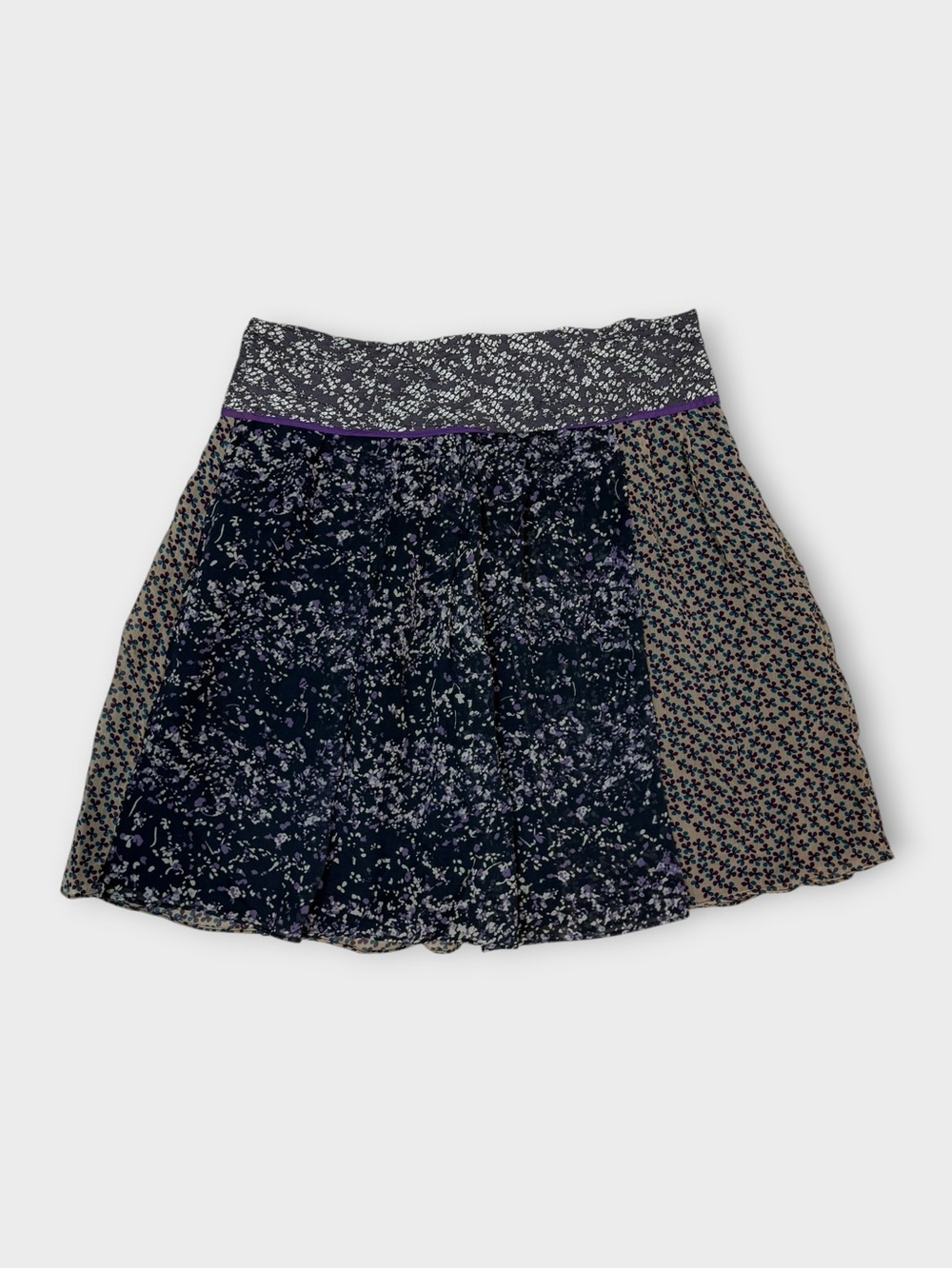 Vivienne Tam Silk Patchwork Floral Mini Skirt — Size 2 — NWT